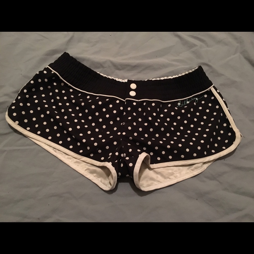 Billabong, blank polkadot surf shorts, swim shorts