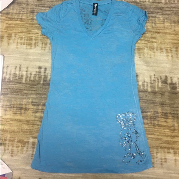 T-Shirt With Rhinestones - Picture 2 of 4