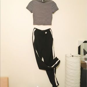 Side stripe trousers