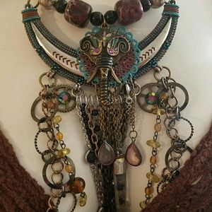 Elephant statement necklace