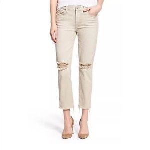 7 For All Mankind Ankle Straight Tan Jeans