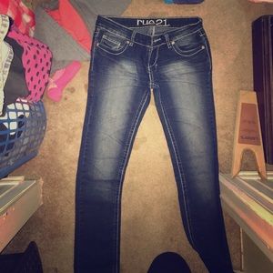 Blue jeans. Hardly ever worn. Amazing condition.