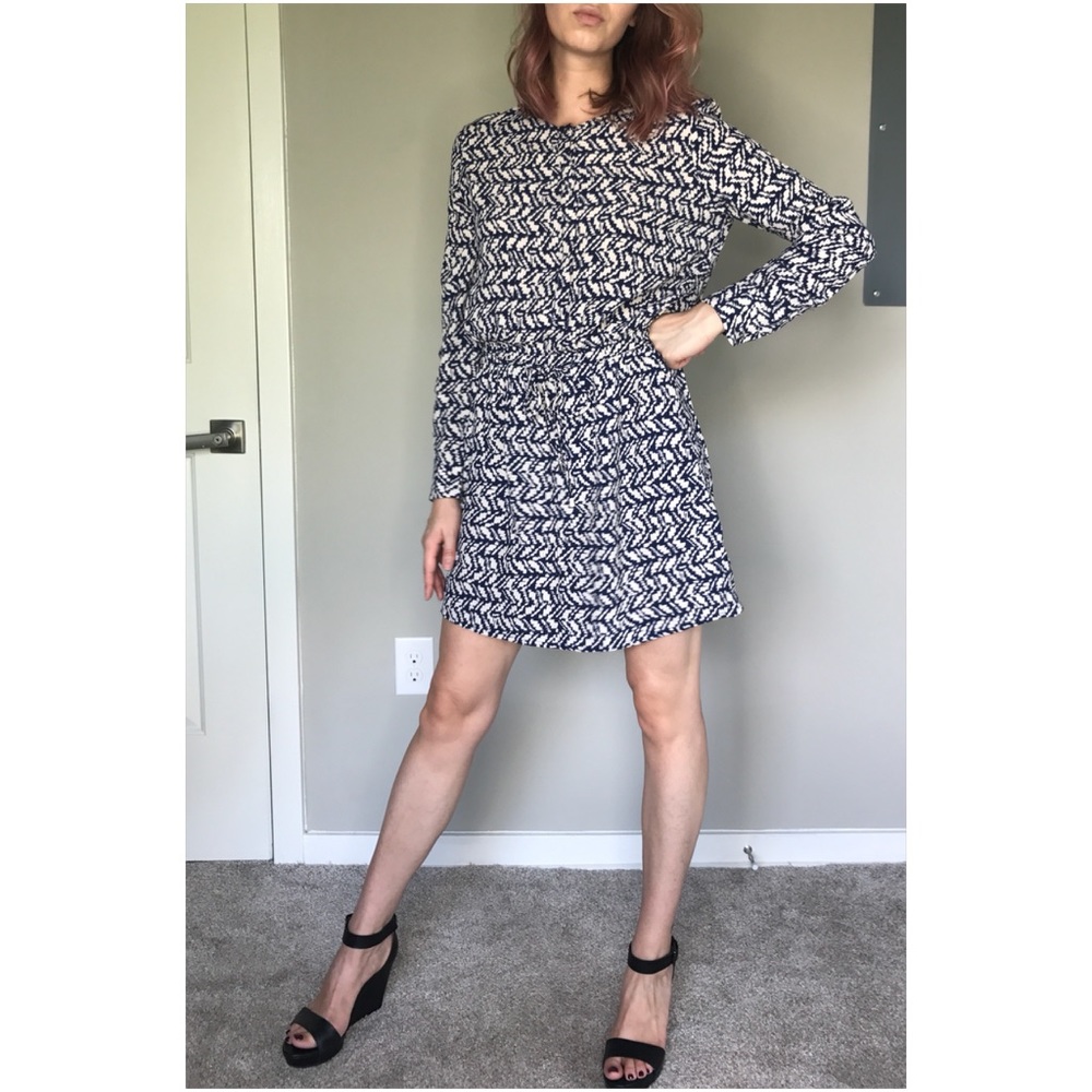 Mango Printed Shirt Dress Size US 2