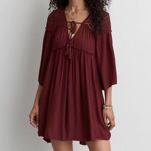 Eyelet Peasant Dress