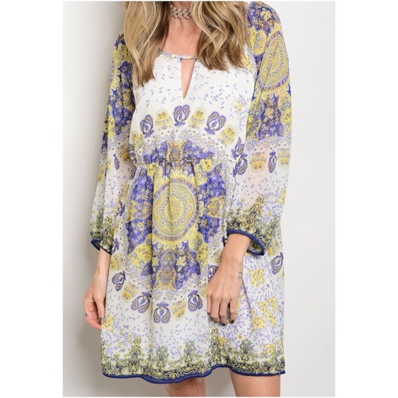 Keyhole Print Dress - Picture 4 of 5