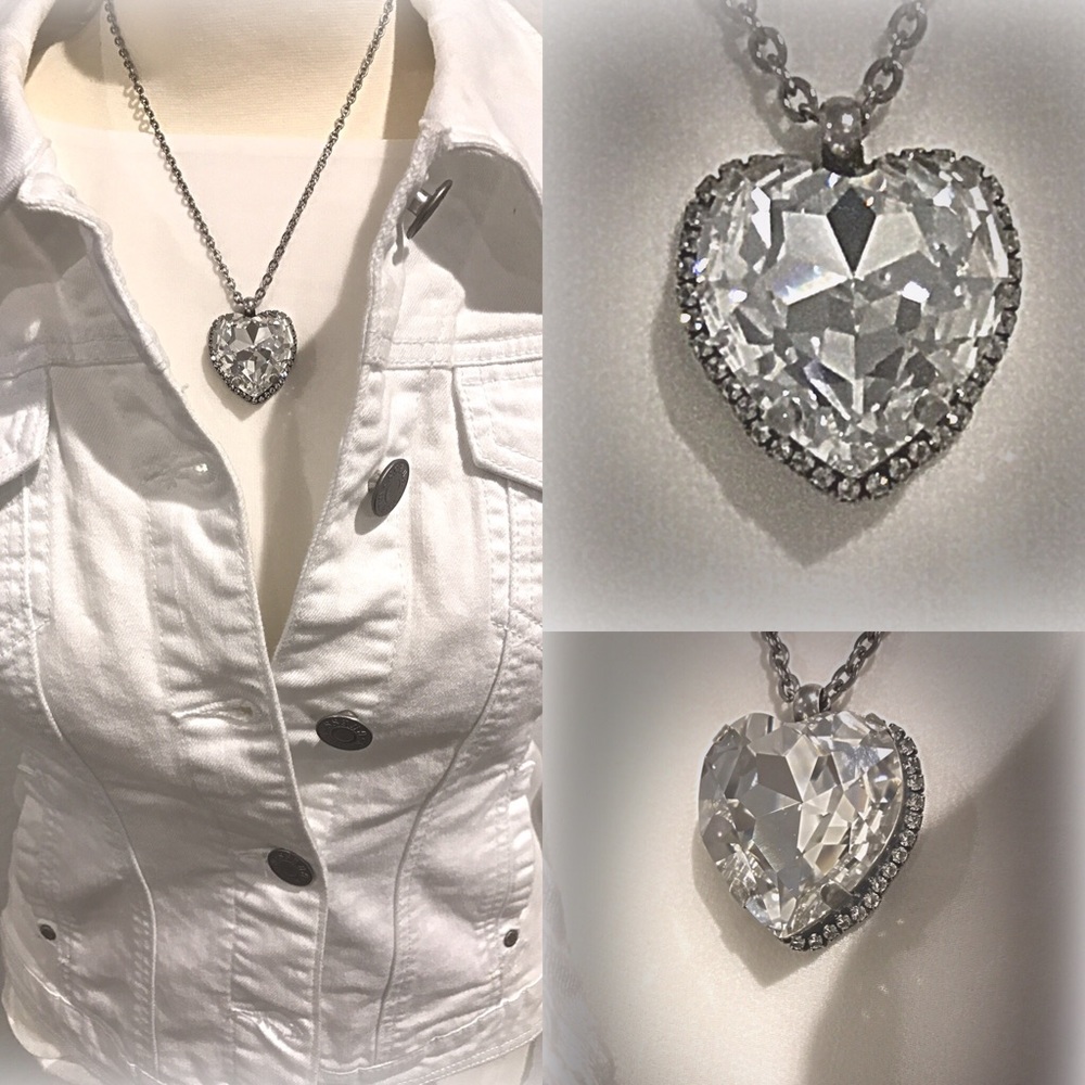 Austrian crystal heart necklace