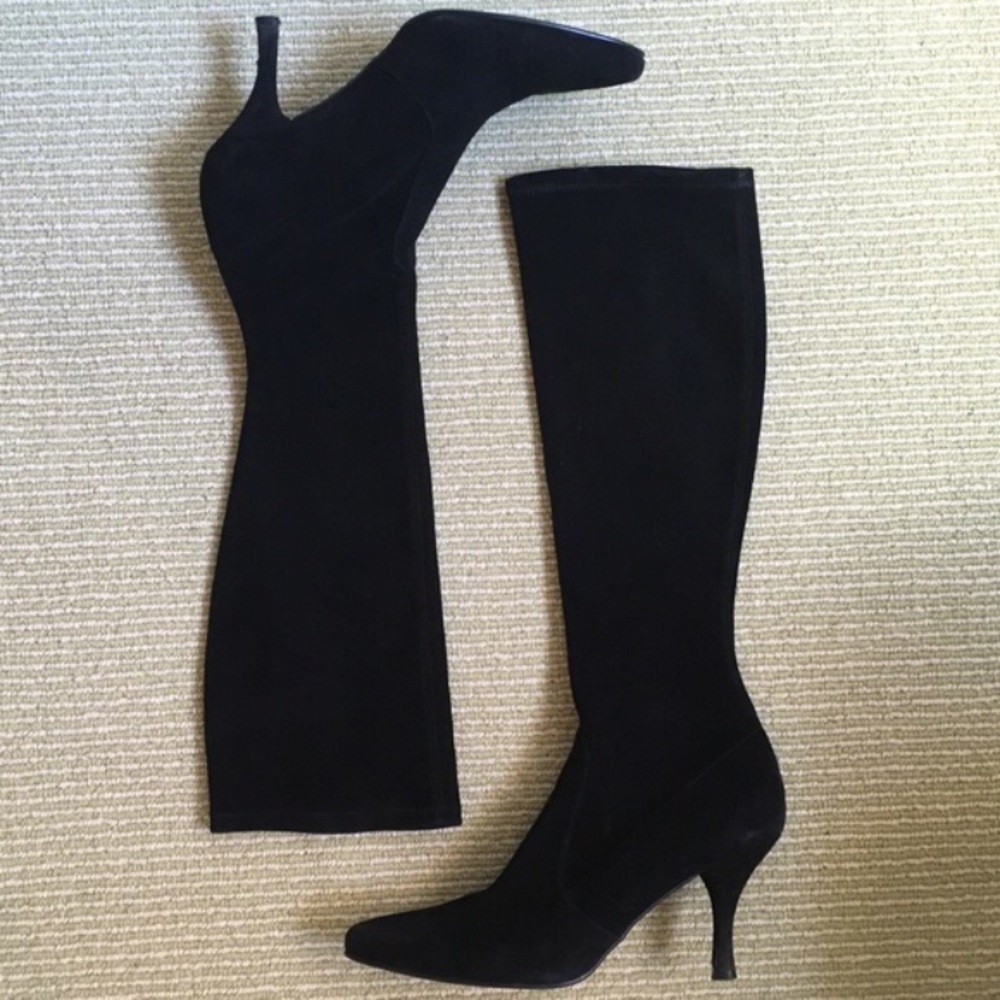 Stuart Weitzman Black Bootpoint Heels