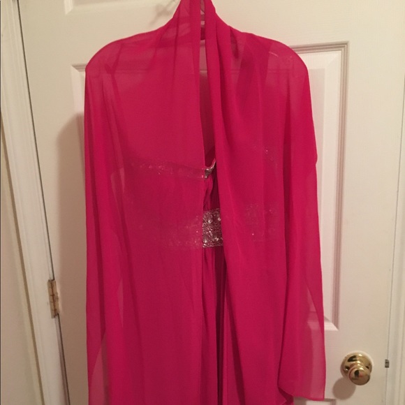 Fushia sequin all occasions dress, Shoulder strap - Picture 2 of 5