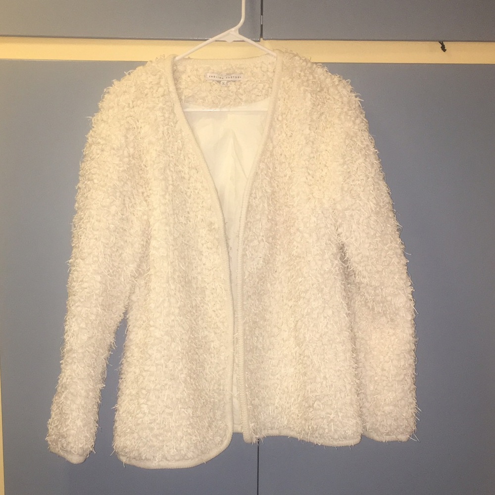 White Boucle Jacket from English Factory