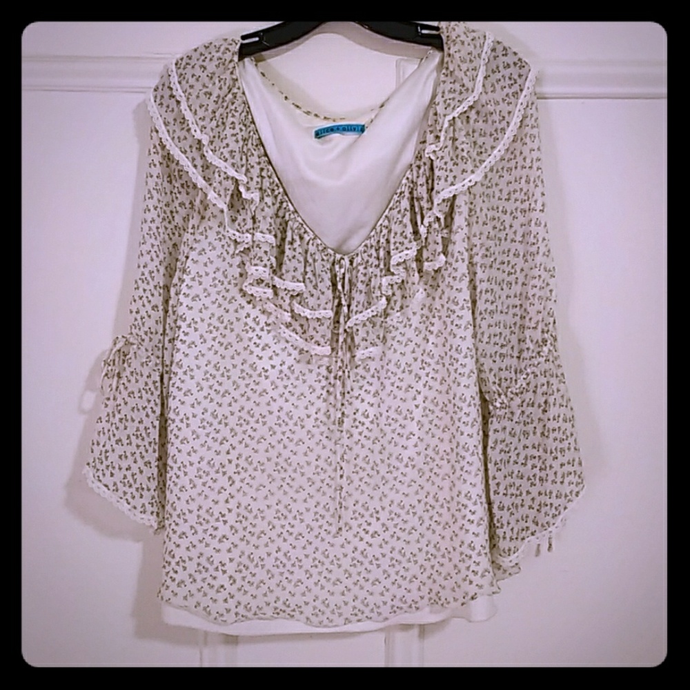 Alice + Olivia Bohemian Floral Top
