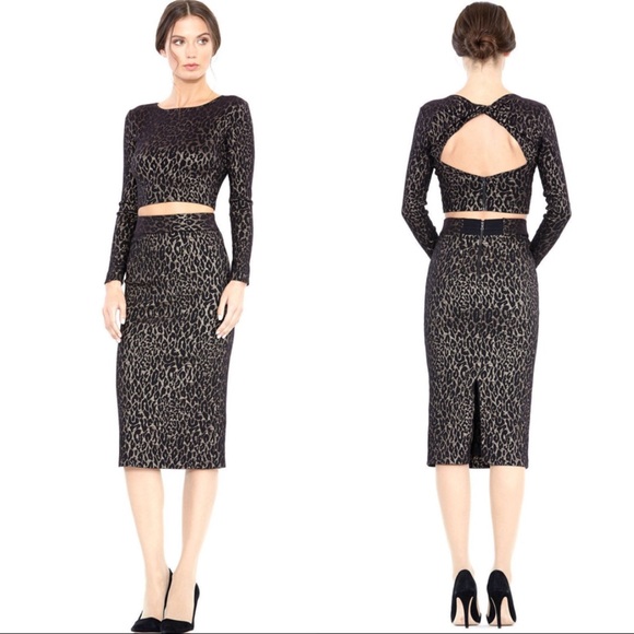 Alice + Olivia Dresses & Skirts - Alice Olivia Rilo Leopard Crop Top+BOBBI Skirt 8
