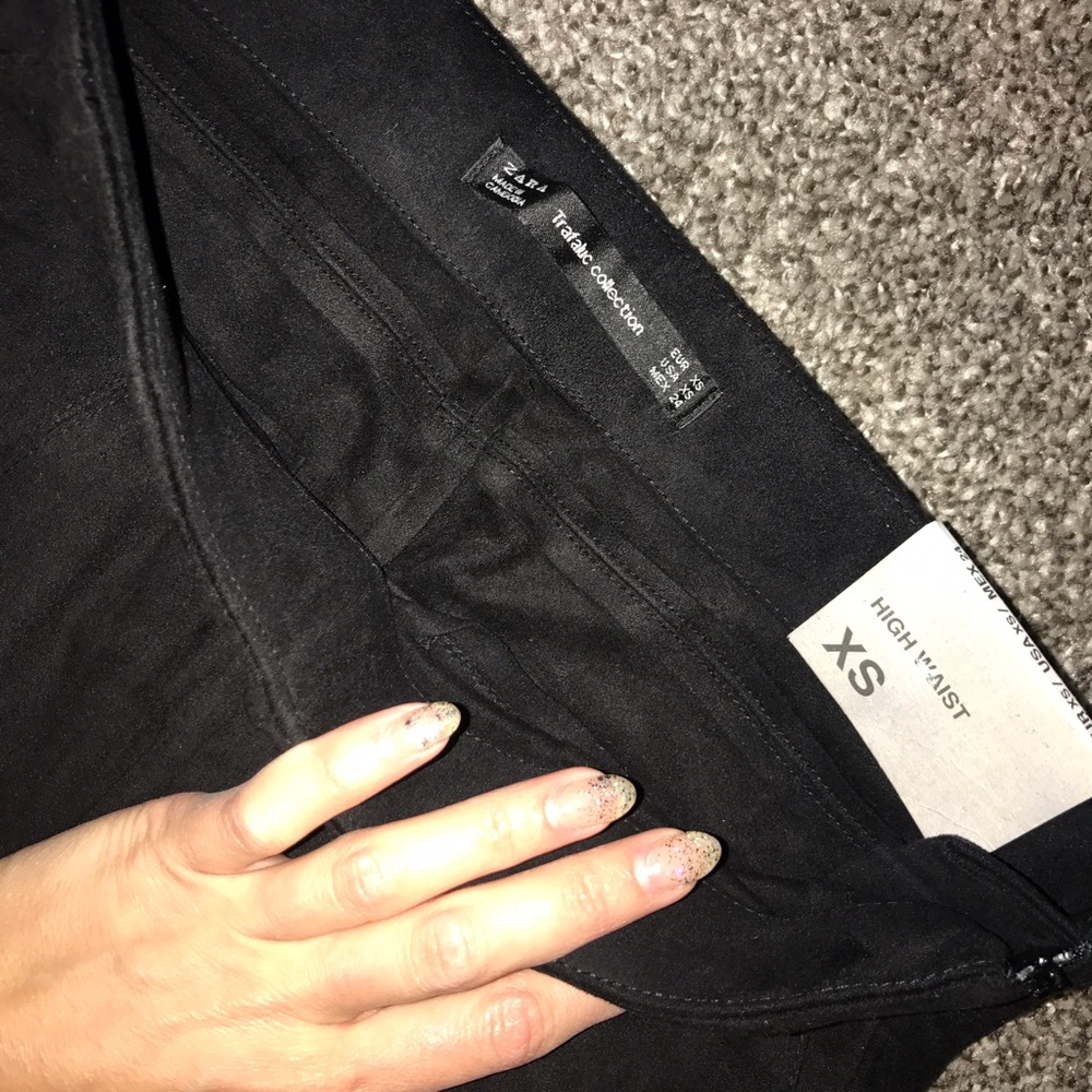 Zara high waisted suede leggings