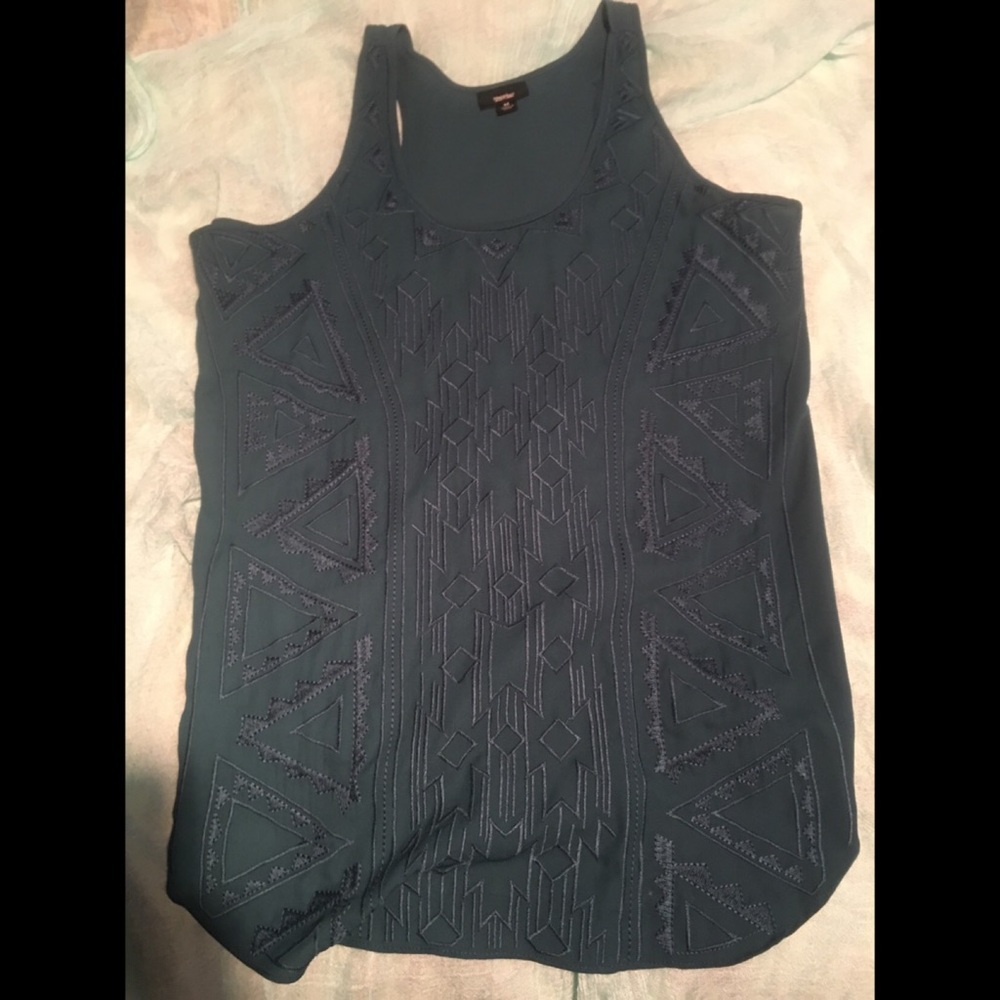 Dark teal as tech Razorback silk top
