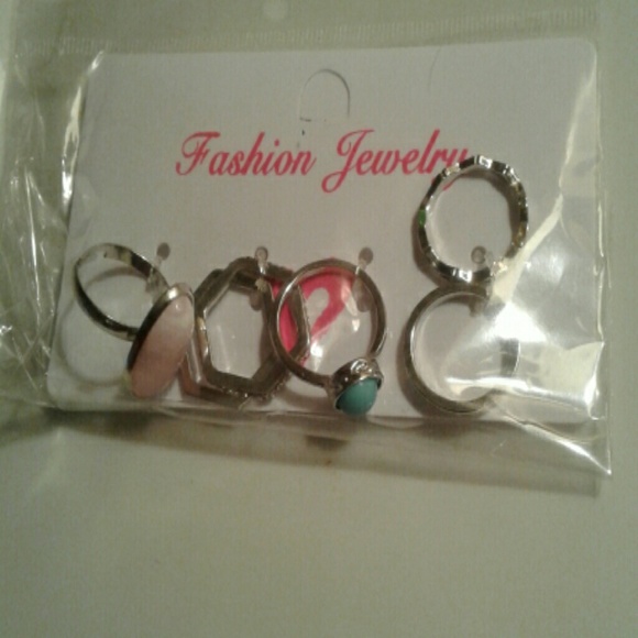 5 for $25 6pc opal stone ring set - Picture 4 of 4