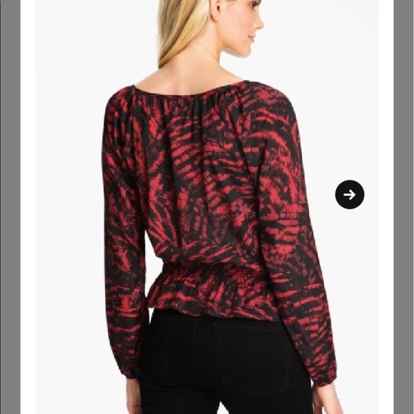 โข Authentic MICHAEL KORS animal print Red Blouse - Picture 2 of 3