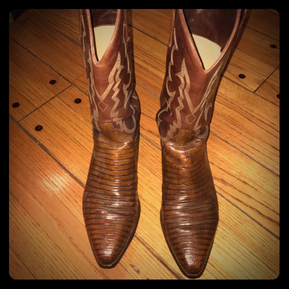 SARTORE Vintage Cowboy Boot Brwn Lizard