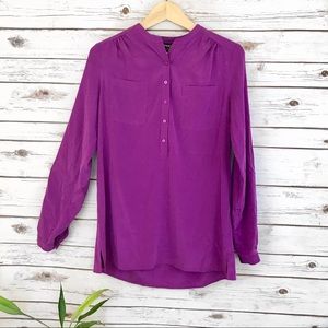 Bebe Valerie Crepe Silk Tunic Top Small