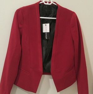 Red Angled Blazer
