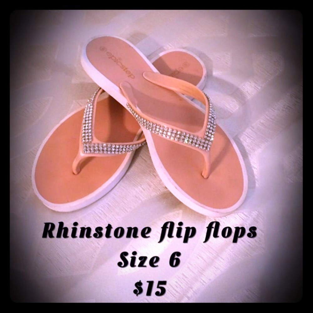 ❌SOLD❌💎💎💎Rhinestone flip flops💎💎💎