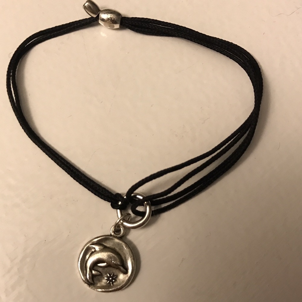 Dolphin kindred cord. Adj. bracelet.