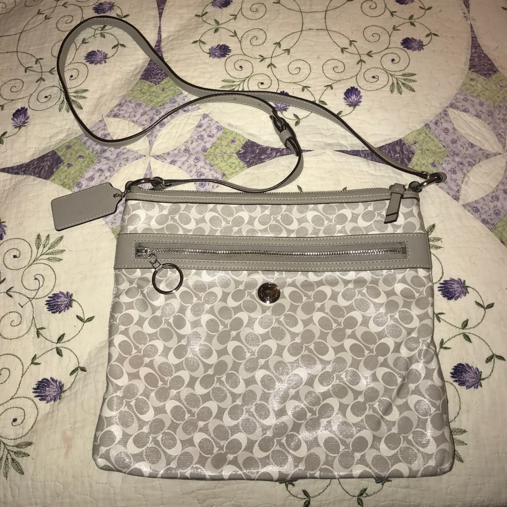 Coach Cross Body Purse GRAY