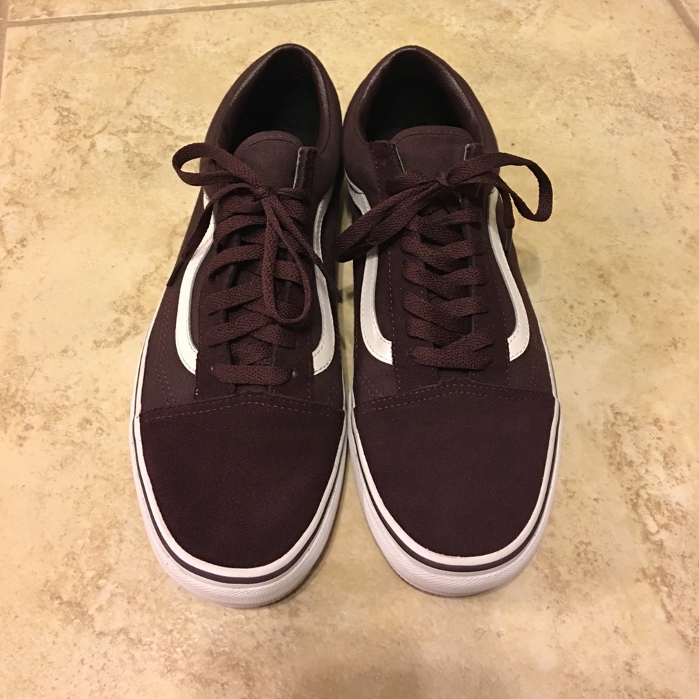 Maroon/Iron Brown Vans Old Skool