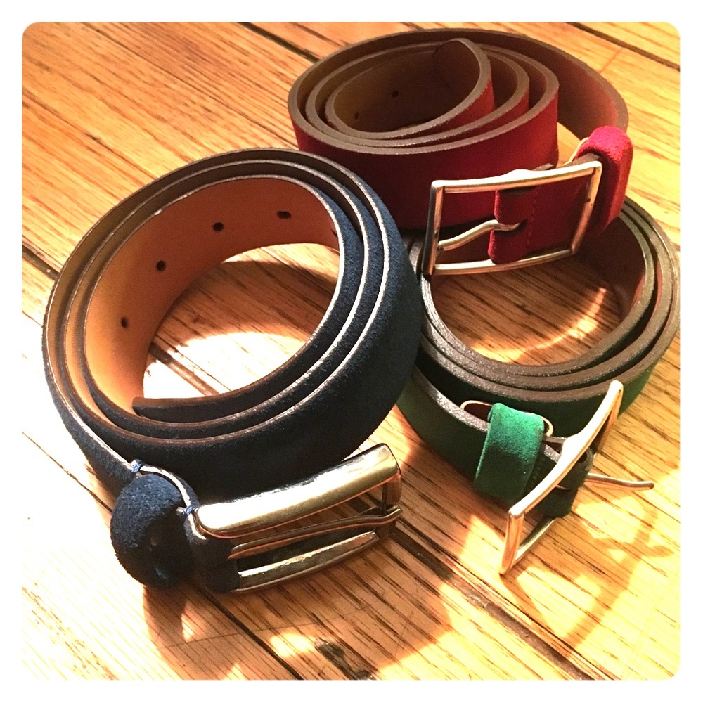 3 Barneys,NYC Suede Men's Belts one Sale