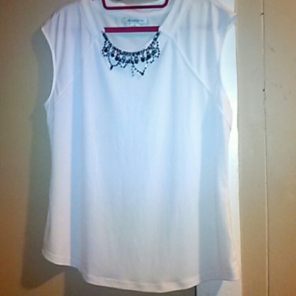 Liz Claiborne white sleeveless too