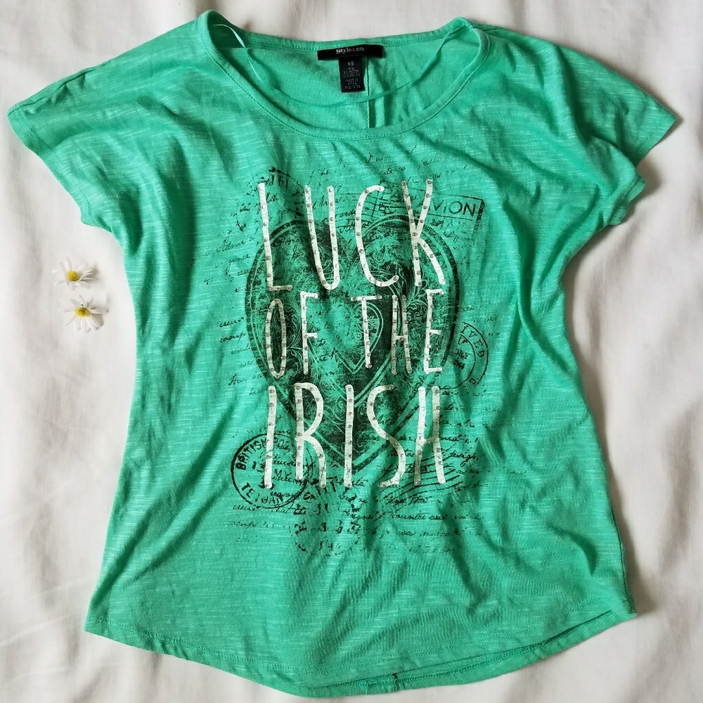 (XS) Style&Co Shirt "Luck of the Irish"