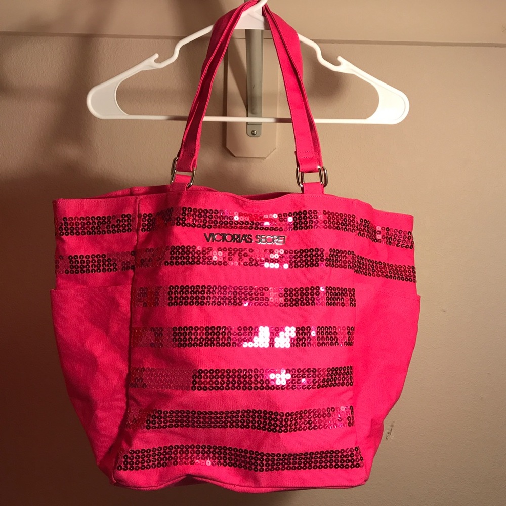 Victoria's Secret Sequined Bucket Tote