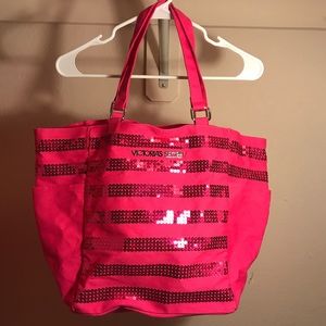 Victoria's Secret Sequined Bucket Tote