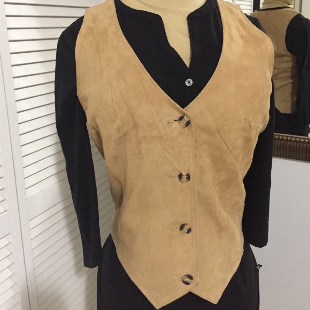 Vintage Suede Vest Karen Kane so hippie chic