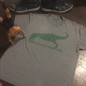 T-REX HATES PUSH-UPS Men XL TEE by Local Celebrity