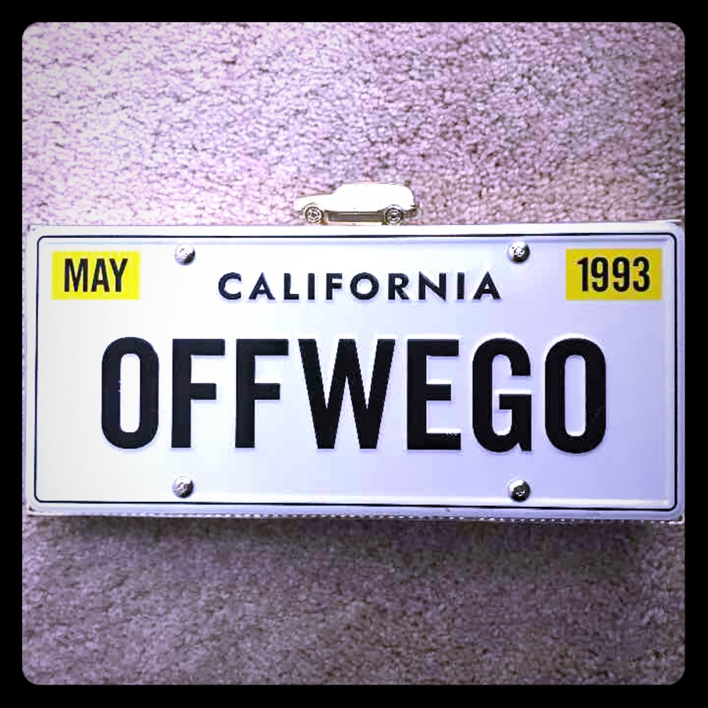 Kate Spade License Plate Clutch off we go