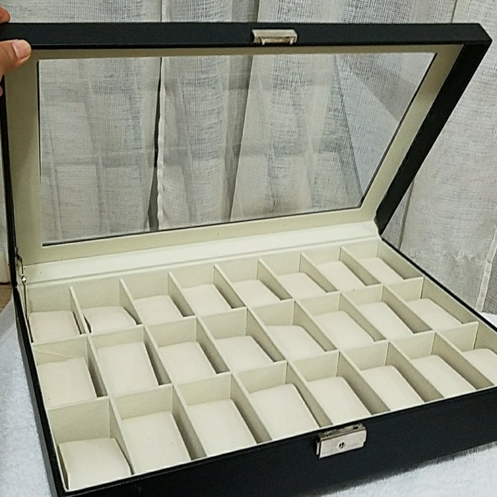 New Watch Display Cases for 24 watches w/ key