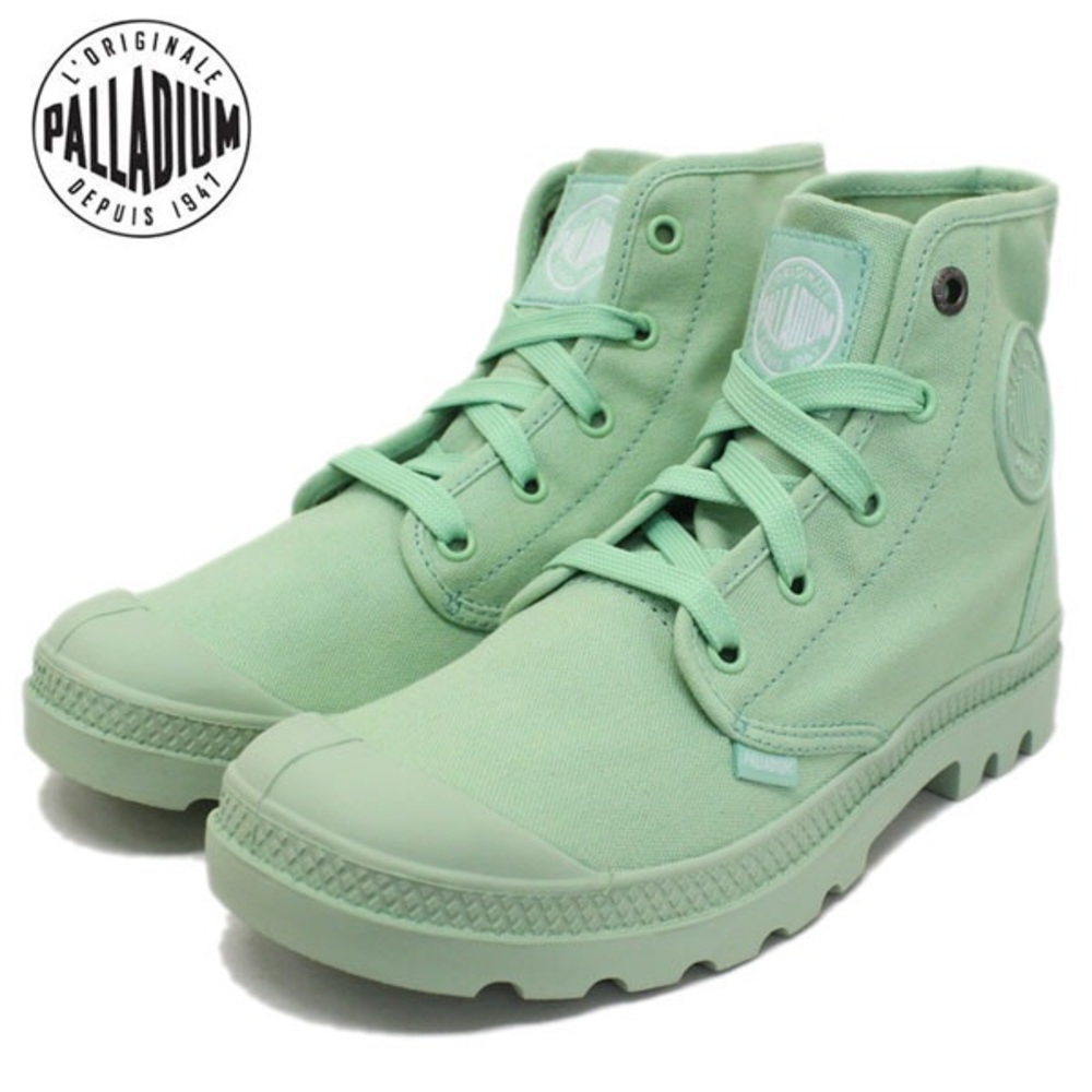 Palladium Canvas Boots in Mint