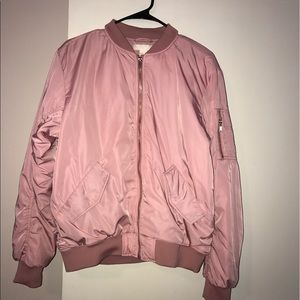 Pink Padded Bomber Jacket