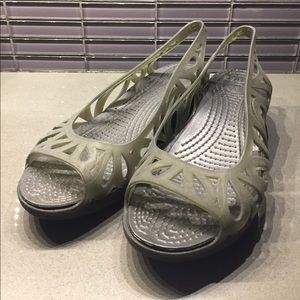 Crocs heeled sandals. Size 7