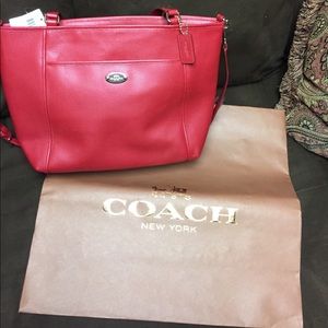 Red coach purse