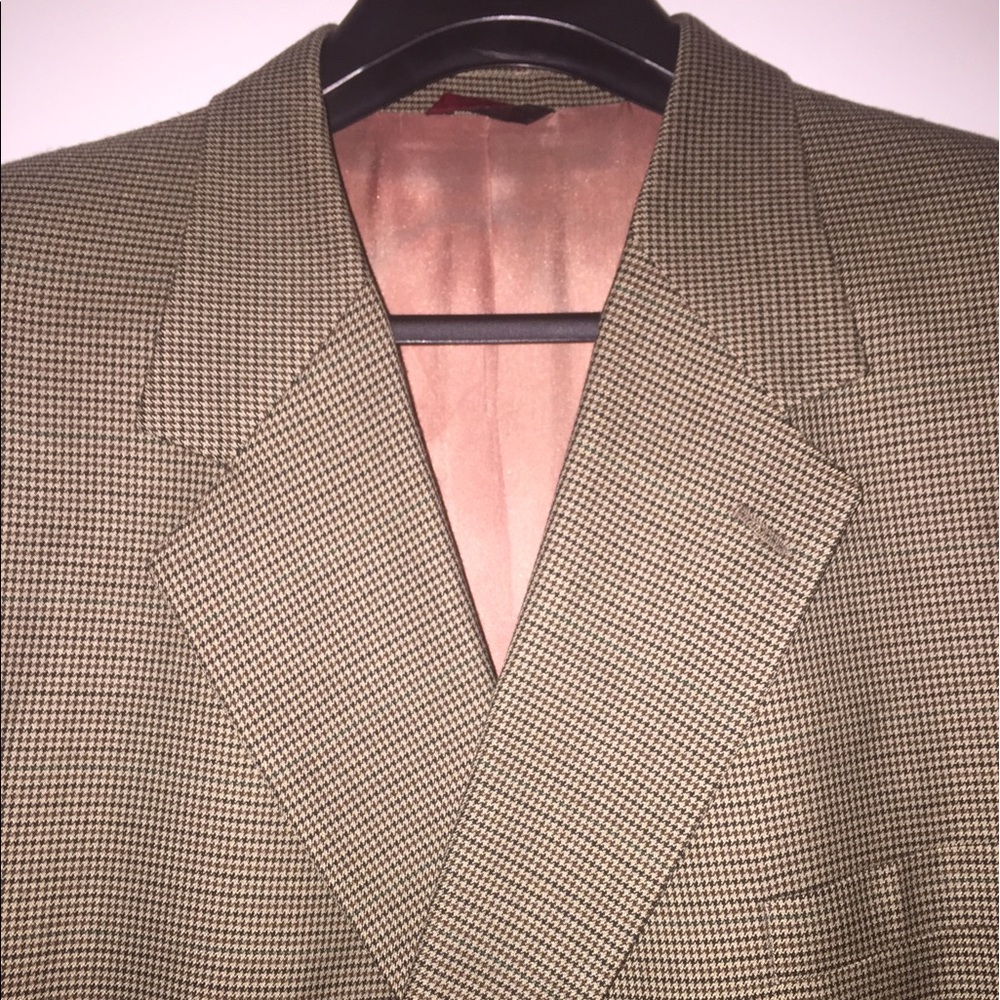Subtle casual herringbone ticked blazer