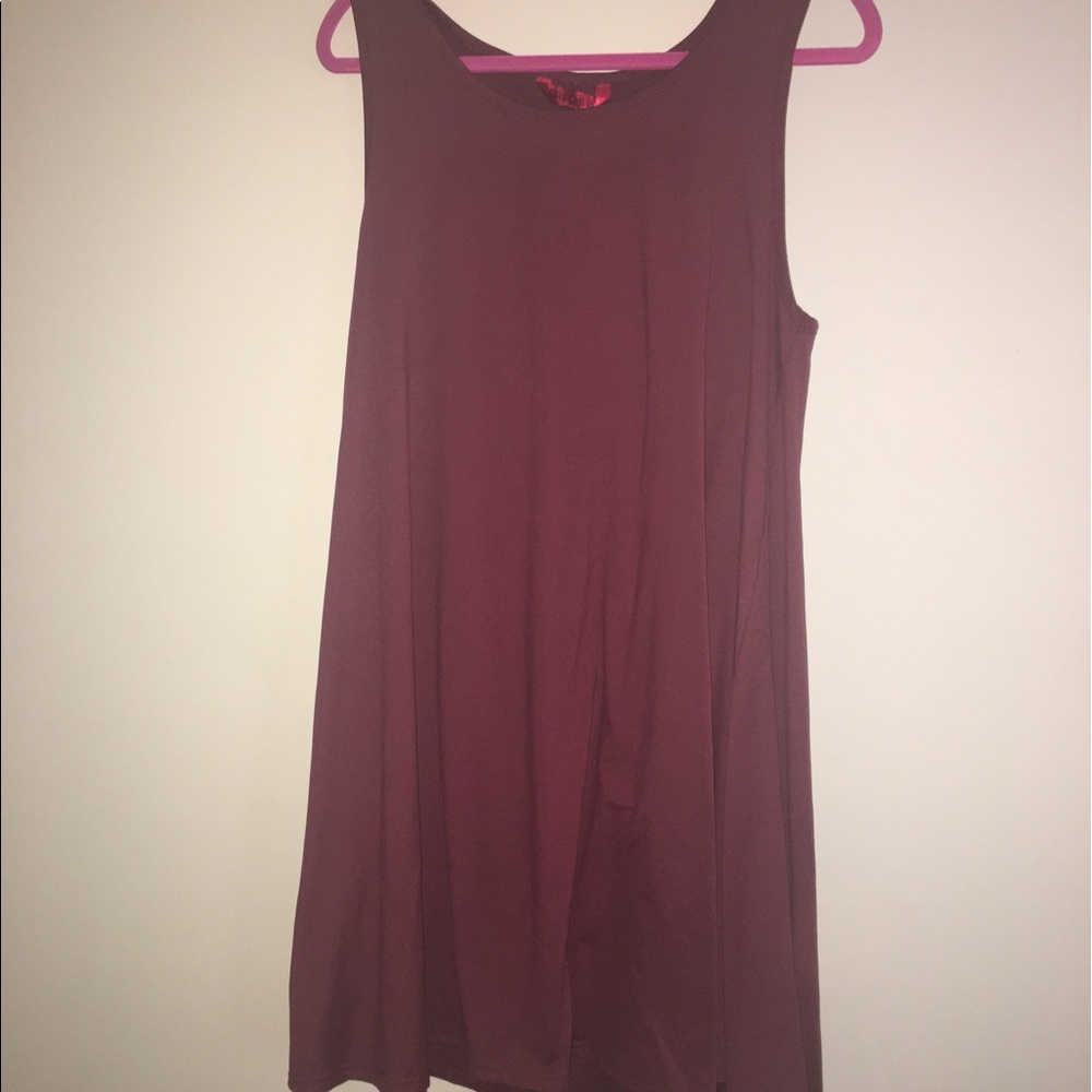 Maroon swing dress