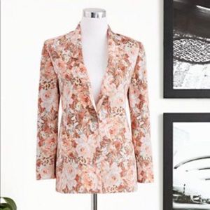 Eva mendes open front floral blazer