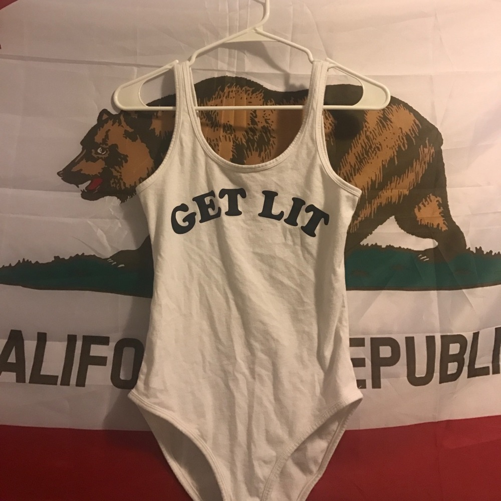 PINK "Get Lit" Body suit