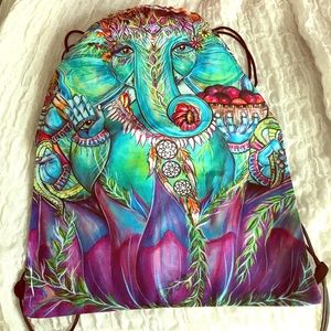 Electrothreads gorgeous tapestry drawstring bag