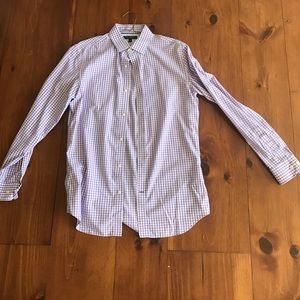 Purple and white Banana Republic button down