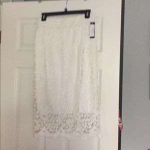Skirt white lace
