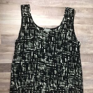 CHICOS TRAVELERS Abstract print tank