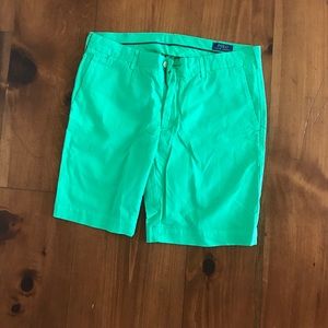 Green polo shorts