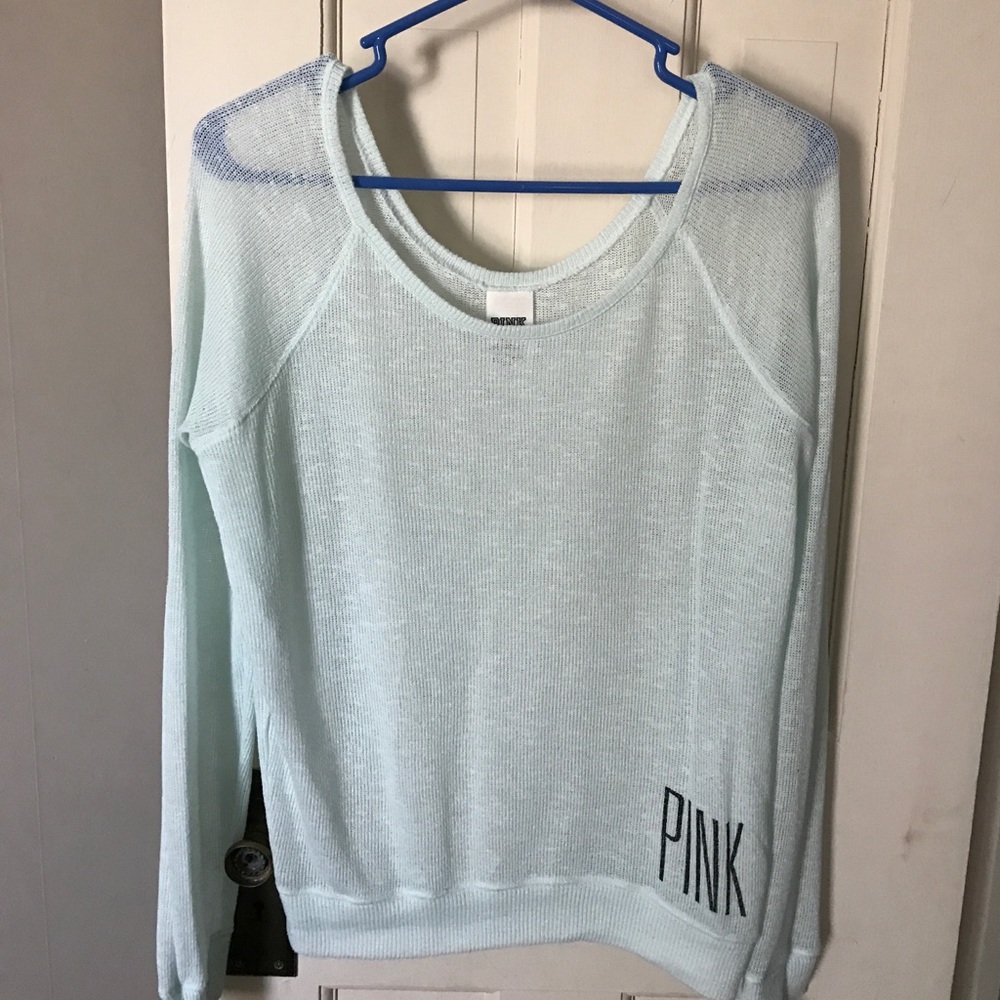 PINK lightweight top • baby blue, size small