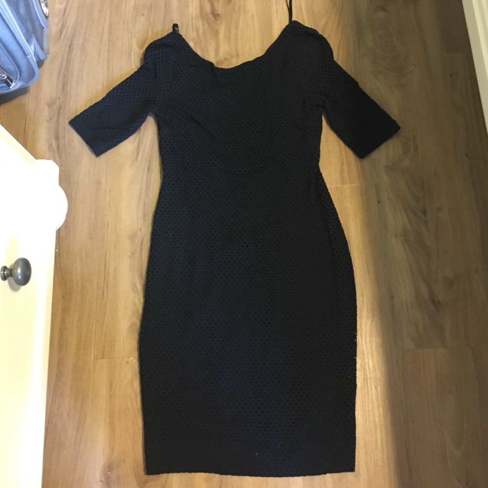 Black 00petite banana republic dress